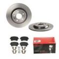 BREMBO Bremsensatz-Hinterachse COATED DISC LINE / STANDARD Bremsensatz, Scheibenbremse hinten rechts links voll 300mm für SKODA VW SEAT (FAW) AUDI 8KD