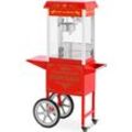 Royal Catering - Popcornmaschine mit Wagen Retro-Design 150 / 180 °c rot Popcornmaker Popcorn-Automat