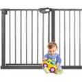 Türschutzgitter Treppenschutzgitter ohne Bohren, Türgitter Baby Absperrgitter, Kindersicherung Treppe Schutzgitter für Kinder und Hunde, Auto-Close,