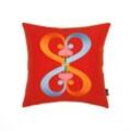 Vitra - Embroidered Kissen Double Heart, 40 x 40 cm, rot