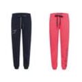 Soccx Damen Jogger mit Glitterdruck