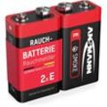 2x Ansmann Rauchmelder 9V Block Batterie – E-Block Alkaline (2 Stück)