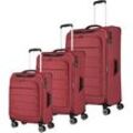 travelite Skaii Trolley Set 55/67/78 cm 4 Rollen - Rot