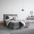 Boxspringbett Florin ca. 180x200 cm Grau mit Topper