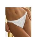 VIVANCE Tanga cream Gr. 32/34 für Damen. Mit Spitze, Schmuckelement