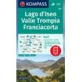 Kompass Karte N.106: Lago d'Iseo, Valle Trompia, Franciacorta 1:50.000