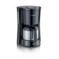 Kaffeemaschine Severin KA 4835, 1000 W, für bis zu 8 Tassen, Abschaltautomatik, Tropfverschluss, Wasserstandsanzeige, mit Edelstahlkanne, schwarz