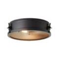 BRILLIANT Lampe, Zois Deckenleuchte 34cm schwarz korund, Metall, 2x A60, E27, 28W,Normallampen (nicht enthalten)