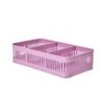 RICE Besteck Korb aus Metall, pink, 31 x 17 x 9 cm