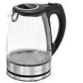 BOMANN Wasserkocher WKS 6032 G CB 1.7 L Glas, Edelstahl 2200 W Schwarz, Transparent