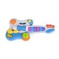 Moni Musikspielzeug Gitarre HE0501 Töne, Melodien, Tasten, Licht, ab 18 Monate blau