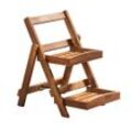 2-stufiges Blumentreppe 54,5 x 40 x 56,5 cm aus Akazienholz