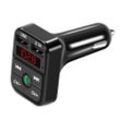 Hikity Bluetooth FM-Transmitter Auto MP3 USB Stick KFZ AUX Freisprechanlage KFZ Adapter (FM-Transmitter