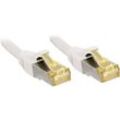 Lindy - 47325 RJ45 Netzwerkkabel, Patchkabel cat 6a (Rohkabel cat 7) s/ftp 3.00 m Weiß mit Rastnasensc