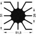 10100515 sk 46 20 me LED-Kühlkörper 2.47 k/w (l x b x h) 51.5 x 51 x 20 mm - Fischer Elektronik