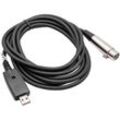 Vhbw - Adapterkabel usb 2.0 auf xlr Buchse 3-polig - 2.8m Audiokabel, Mikrofonkabel, USB-Kabel