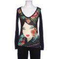 Desigual Damen Langarmshirt, marineblau, Gr. 34