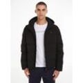 Steppjacke TOMMY HILFIGER "CL MOTION HOODED JACKET" Gr. XXL, schwarz Herren Jacken