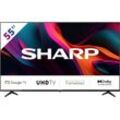 Sharp 4T-C55GLx LED-Fernseher (139 cm/55 Zoll, 4K Ultra HD, Google TV, Smart-TV, Dolby Atmos, Dolby Vision, HDMI 2.1 mit eARC), schwarz