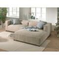 Lisa Design - Ela– 4-sitzer ecksofa rechts – cordsamt – 4-sitzer – moderner stil - beige