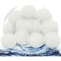 Pool Filterbälle Sandfilteranlage Filterballs Pool-filterkugel Wattebällchen für Filterkessel Pool 2100g Filter Balls Filteranlagenzubehör Ersetzen