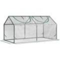 Foliegewächshaus mit Fenster pvc Treibhaus Tomatenhaus Frühbeet 120 x 60 x 60 cm Transparent - Outsunny