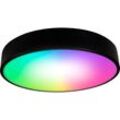 Mcshine - Wifi LED-Deckenleuchte 35W, 4.450lm, Ø40cm, cct+rgb, schwarz