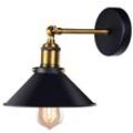 Wottes - Metall Wandleuchte Klassisch Industrielle Stil Deckenleuchte 240 Grad Drehbar Wandlampe für Küche Bar Café Schlafzimmer