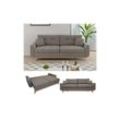 VitaliSpa Schlafsofa Schlafcouch Boxspringsofa Sidney Schlaffunktion Bettkasten