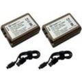 Trade-shop - 2x Li-Ion Kamera-Akku 7,2V / 1300mAh Typ-C ntc V1 kompatibel mit Sony Alpha 5000 (ILCE-5000), 5100 (ILCE-5100), 6000 (ILCE-6000)