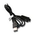 Vhbw - usb Datenkabel 2-in-1 Ladekabel kompatibel mit hp ipaq HW6915, HX2190, HX2490, HX2790 PDA-Gerät, Handheld Computer - 130cm, Schwarz