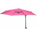 Wandschirm Acerra, Ampelschirm Balkonschirm Sonnenschirm, 3m neigbar, Polyester Alu/Stahl 9kg pink-rosarot