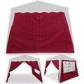 2x Seitenwand Seitenteile Pavillon Faltpavillon 3x3m Capri Partyzelt Gartenzelt Zelt rot