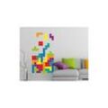 Wandtattoo Kinderzimmer No.AC159 Tetris Bunt Größe HxB: 25cm x 44cm