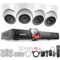 Annke - H500 5MP PoE Überwachungskamera Set, 6MP 8CH nvr und 4 x 5MP PoE ip Kameras mit exir Nachtsicht, H.265 + Videoaufzeichnung,kompatibel mit