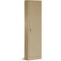 Aktenschrank Büroschrank Metallschrank Lagerschrank 4 Fachböden Flügeltür Drehgriff Pulverbeschichtung Metall 185 cm x 45 cm x 40 cm (Beige)