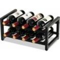 Weinregal mit 2 Ebenen für 8 Flaschen, Weinflaschenhalter Metall, Flaschenregal für Küche & Bar, 42,5 x 24,5 x20,5 cm - Goplus