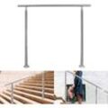 Edelstahl-Handlauf Geländer für Treppen Brüstung Balkon mit/ohne Querstreben (180cm, 0 Querstreben) - Swanew