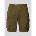 Regular Fit Cargoshorts mit Label-Stitching Modell 'CREW SHORT'