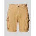 Regular Fit Cargoshorts mit Label-Stitching Modell 'CREW SHORT'