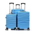 Reisekoffer Koffer 3 tlg Hartschale Trolley Set Kofferset Handgepäck