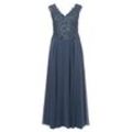 Luxuar Fashion Abendkleid Damen Chiffon, blau