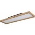 Etc-shop - Deckenleuchte Deckenlampe Wohnzimmerleuchte Holzleuchte Lampe Schlafzimmer, cct Farbfixierung, Holzoptik Landhaus weiß, 1x led 24W 1500Lm