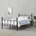 Metallbett Apolda 120x200 cm Schwarz en.casa