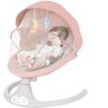 Babywippe, elektrisch Babyschaukel bluetooth Musik 5 Gang 0-12 Monat max. 9kg - Rosa