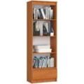 Büro-Bücherregal 60 cm 1 Schublade 4 Regale | Möbel stehen für Dokumente Bücher für ein Schlafzimmer Arbeitszimmer Wohnzimmer Schrank |