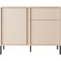 Kommode dasti 103 2d1s Sideboard mit zwei Türen und Schublade Beige - Furnix