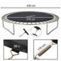 Sprungmatte ø 376 cm für Trampoline mit ø 430 cm 178 mm Federn 88 Ösen - Arebos