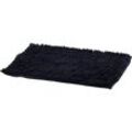 Anti-slip black Chenille 60x40 cm badteppich - King Home