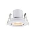 Saxby Shieldeco - Fire Rated Integrated led Tilt Einbauleuchte Mattweiß, Acryl